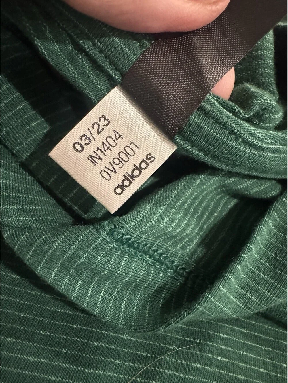 Adidas Men's Axis Tech Hooded L/S Shirt Collegiate Green Large